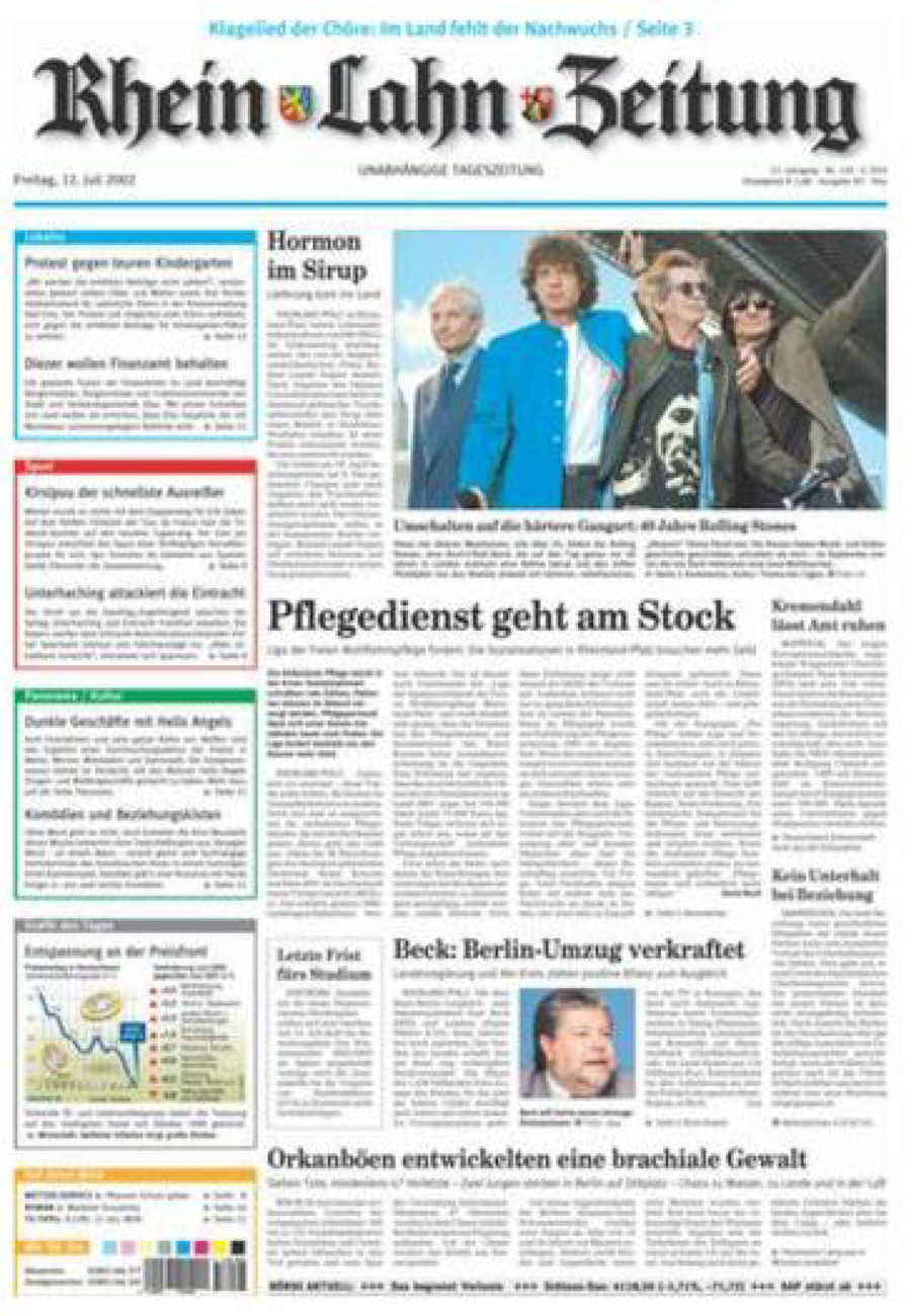 Rhein-Lahn-Zeitung Diez (Archiv) vom Freitag, 12.07.2002