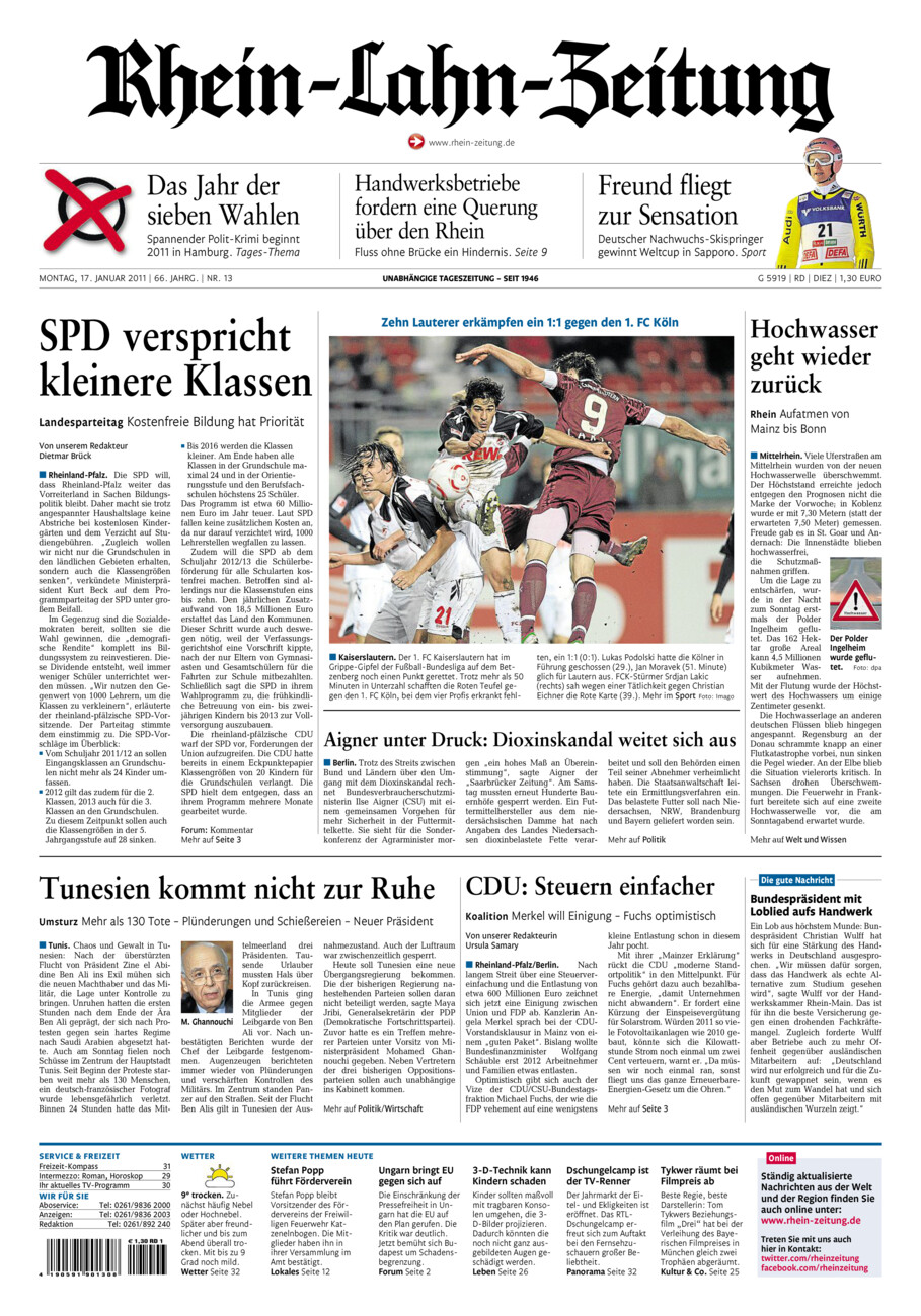 Rhein-Lahn-Zeitung Diez (Archiv) vom Montag, 17.01.2011