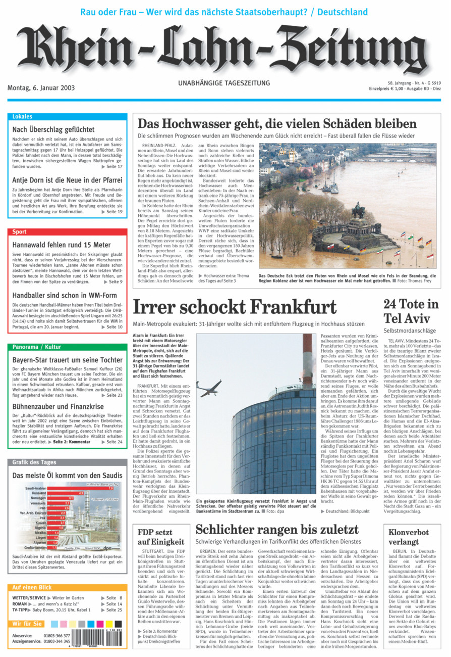 Rhein-Lahn-Zeitung Diez (Archiv) vom Montag, 06.01.2003