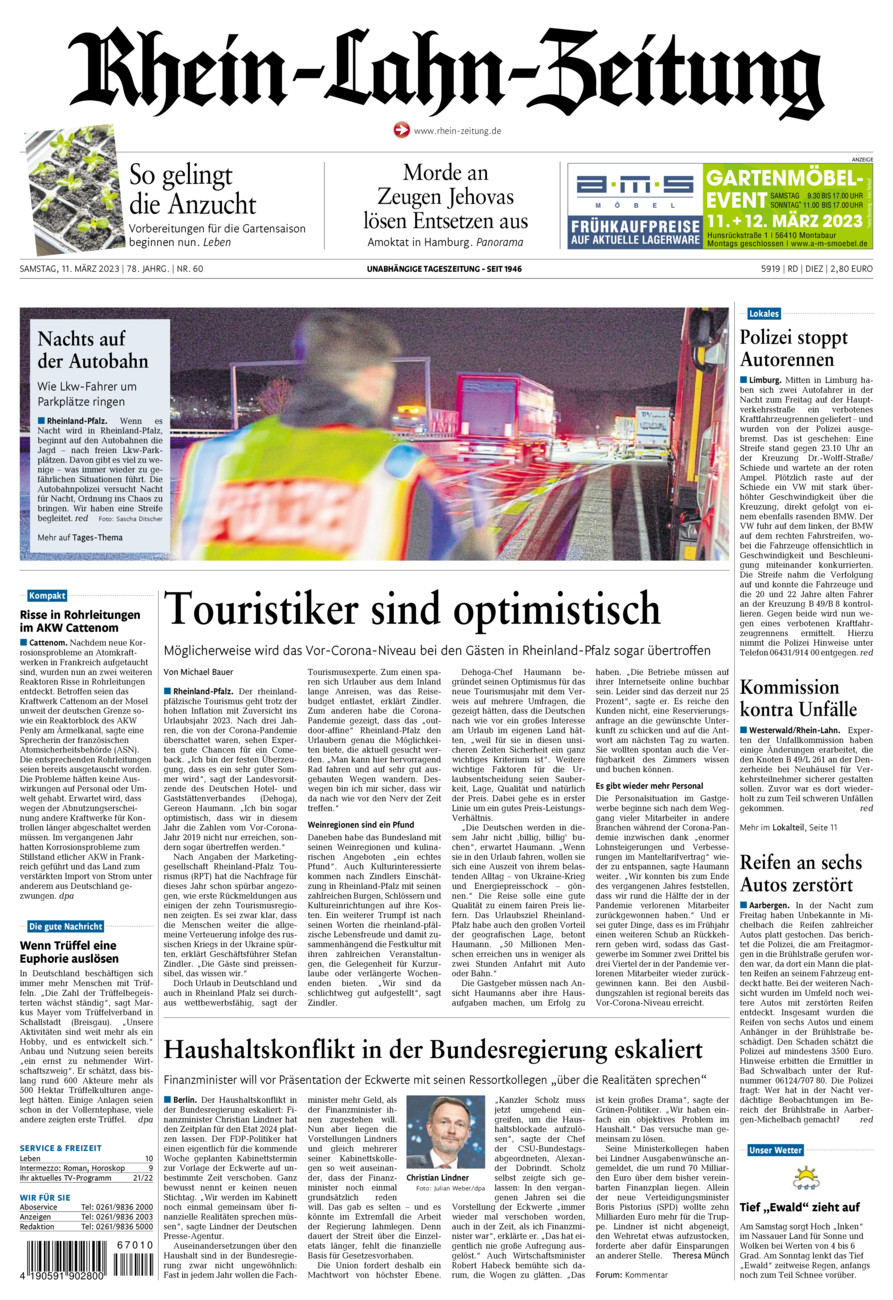 Rhein-Lahn-Zeitung Diez (Archiv) vom Samstag, 11.03.2023