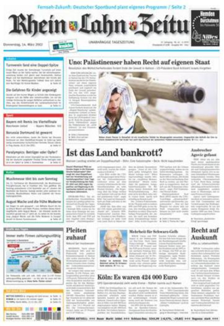 Rhein-Lahn-Zeitung Diez (Archiv) vom Donnerstag, 14.03.2002