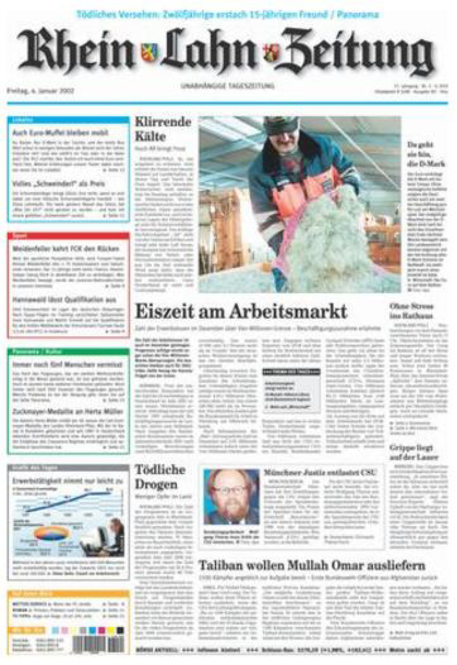 Rhein-Lahn-Zeitung Diez (Archiv) vom Freitag, 04.01.2002