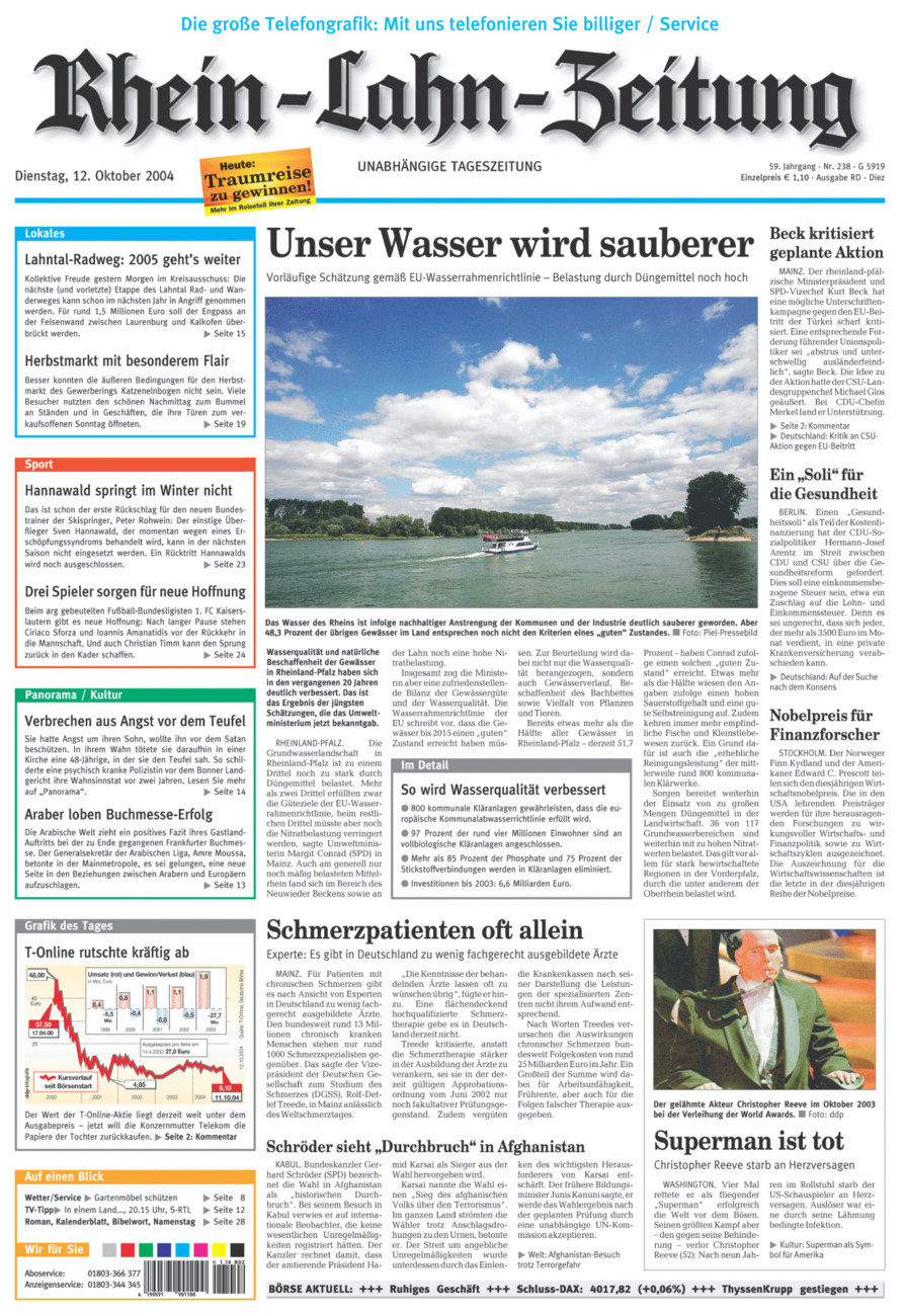 Rhein-Lahn-Zeitung Diez (Archiv) vom Dienstag, 12.10.2004