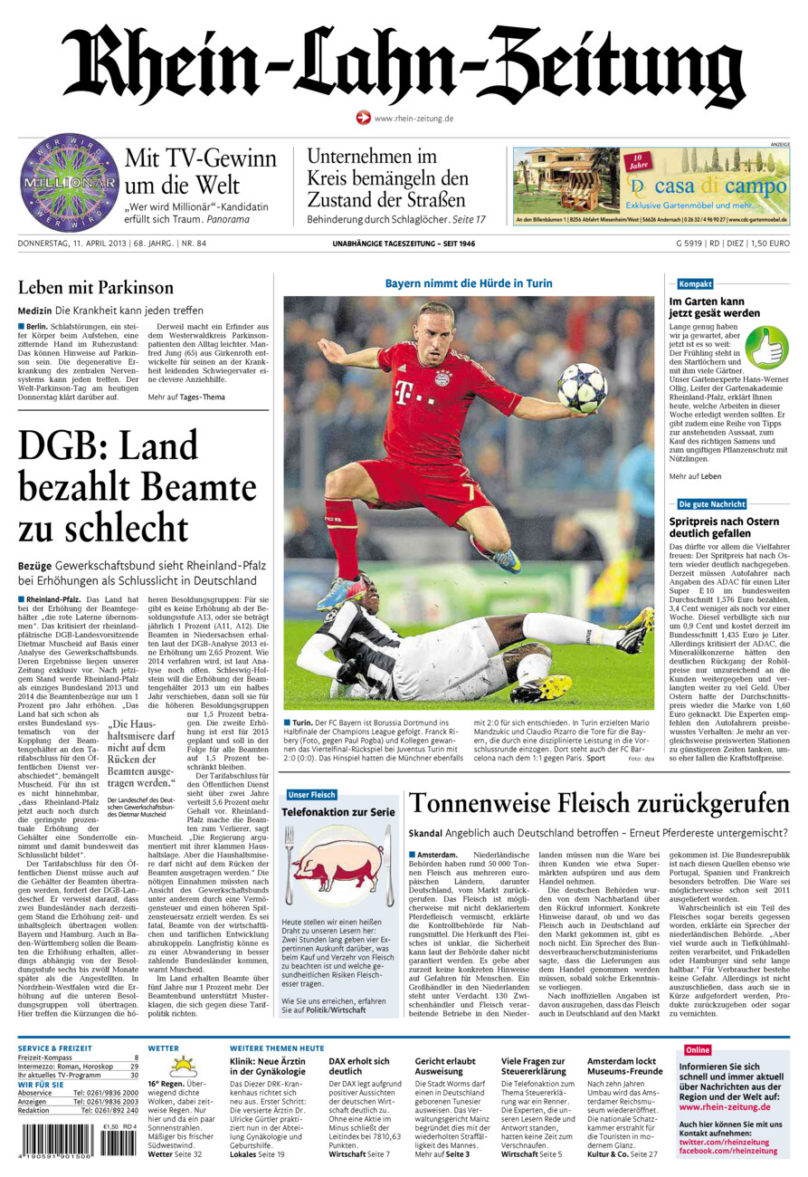 Rhein-Lahn-Zeitung Diez (Archiv) vom Donnerstag, 11.04.2013