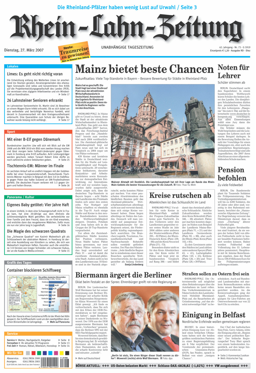Rhein-Lahn-Zeitung Diez (Archiv) vom Dienstag, 27.03.2007