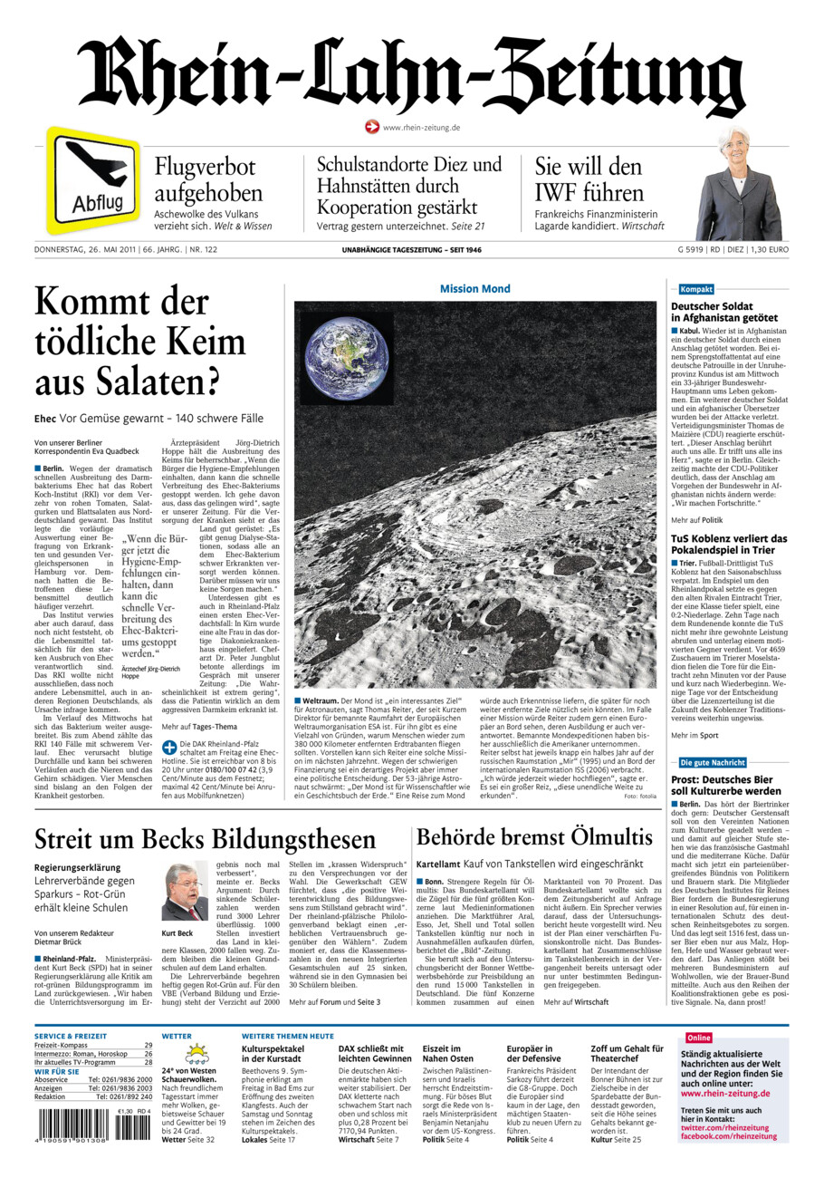 Rhein-Lahn-Zeitung Diez (Archiv) vom Donnerstag, 26.05.2011