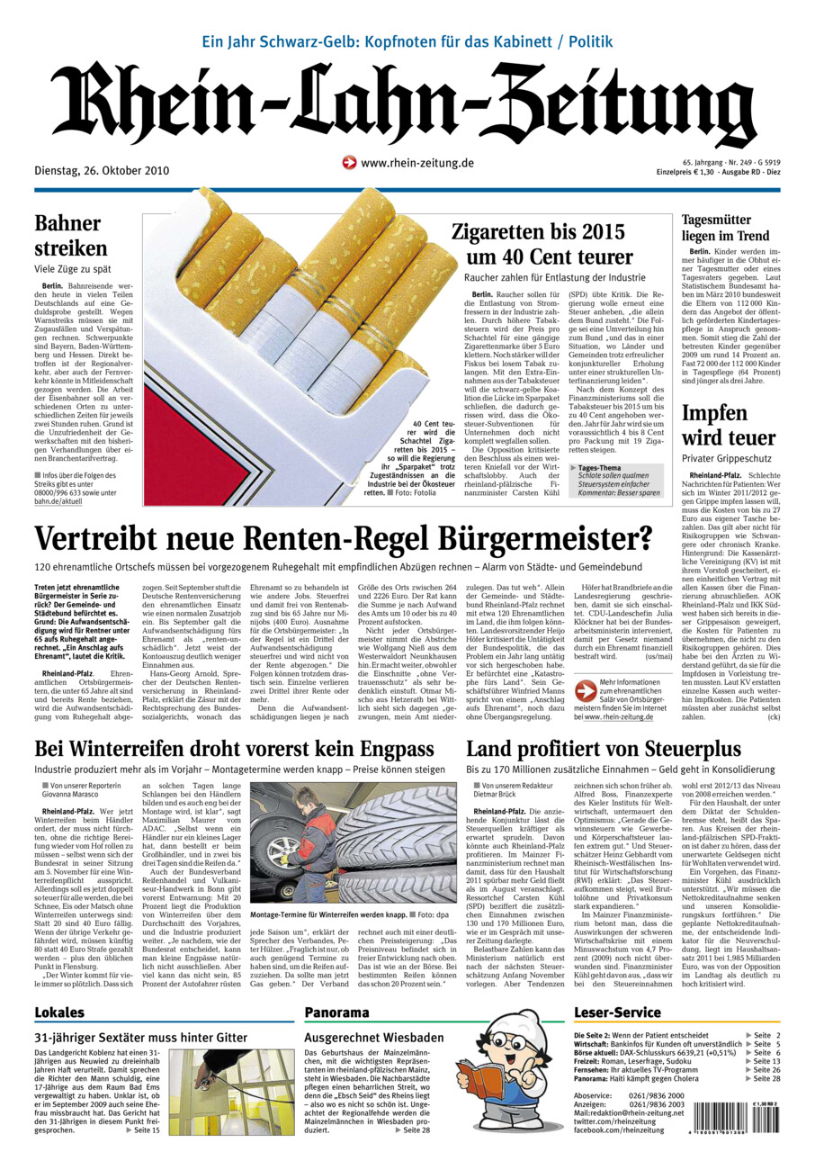 Rhein-Lahn-Zeitung Diez (Archiv) vom Dienstag, 26.10.2010