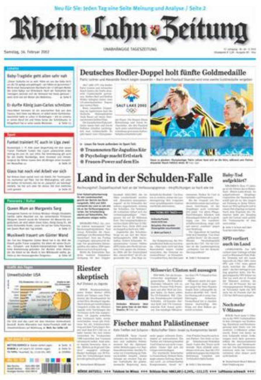 Rhein-Lahn-Zeitung Diez (Archiv) vom Samstag, 16.02.2002
