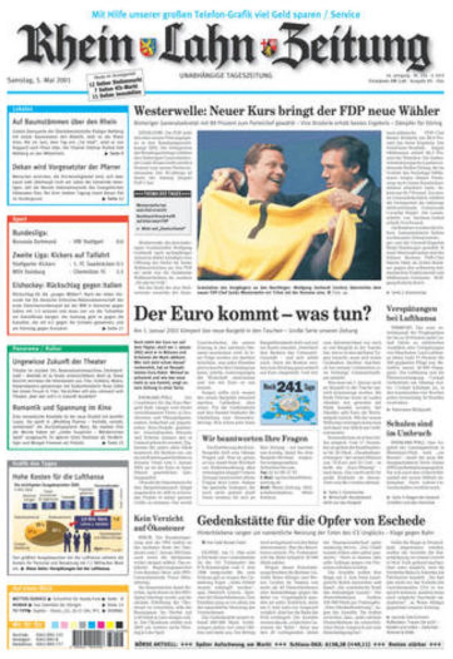 Rhein-Lahn-Zeitung Diez (Archiv) vom Samstag, 05.05.2001
