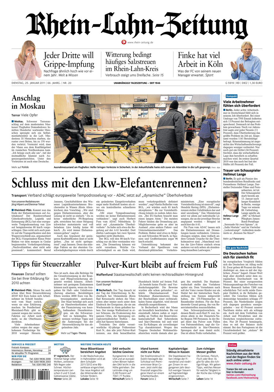 Rhein-Lahn-Zeitung Diez (Archiv) vom Dienstag, 25.01.2011