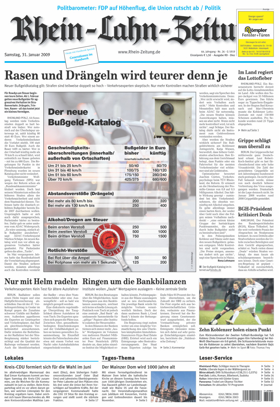 Rhein-Lahn-Zeitung Diez (Archiv) vom Samstag, 31.01.2009