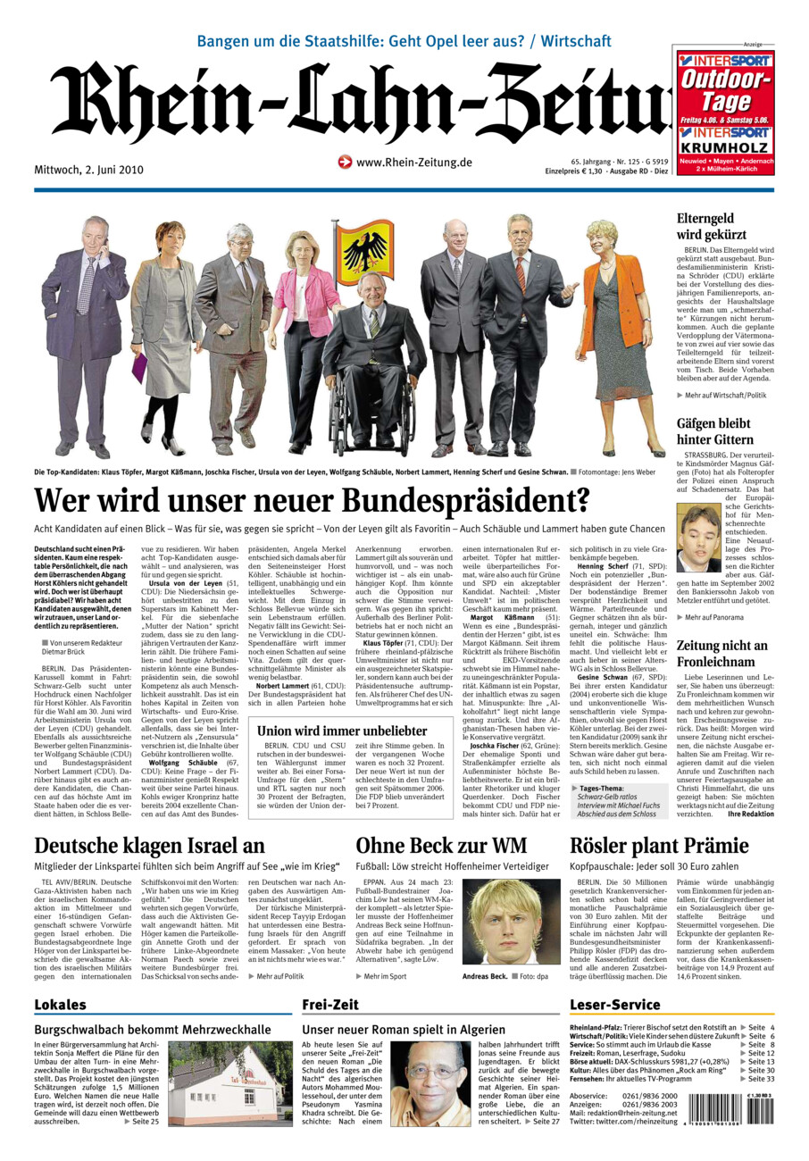Rhein-Lahn-Zeitung Diez (Archiv) vom Mittwoch, 02.06.2010