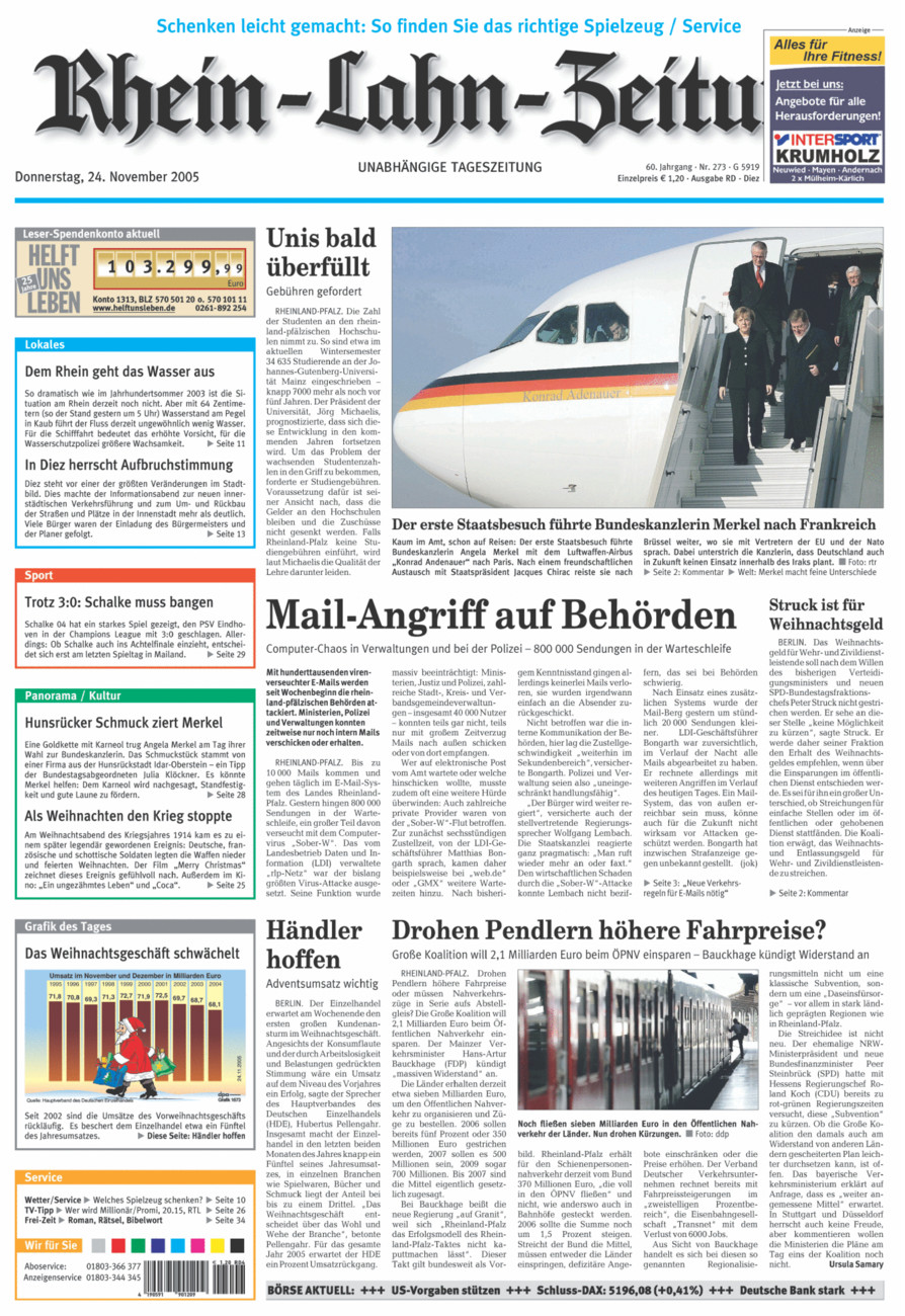 Rhein-Lahn-Zeitung Diez (Archiv) vom Donnerstag, 24.11.2005