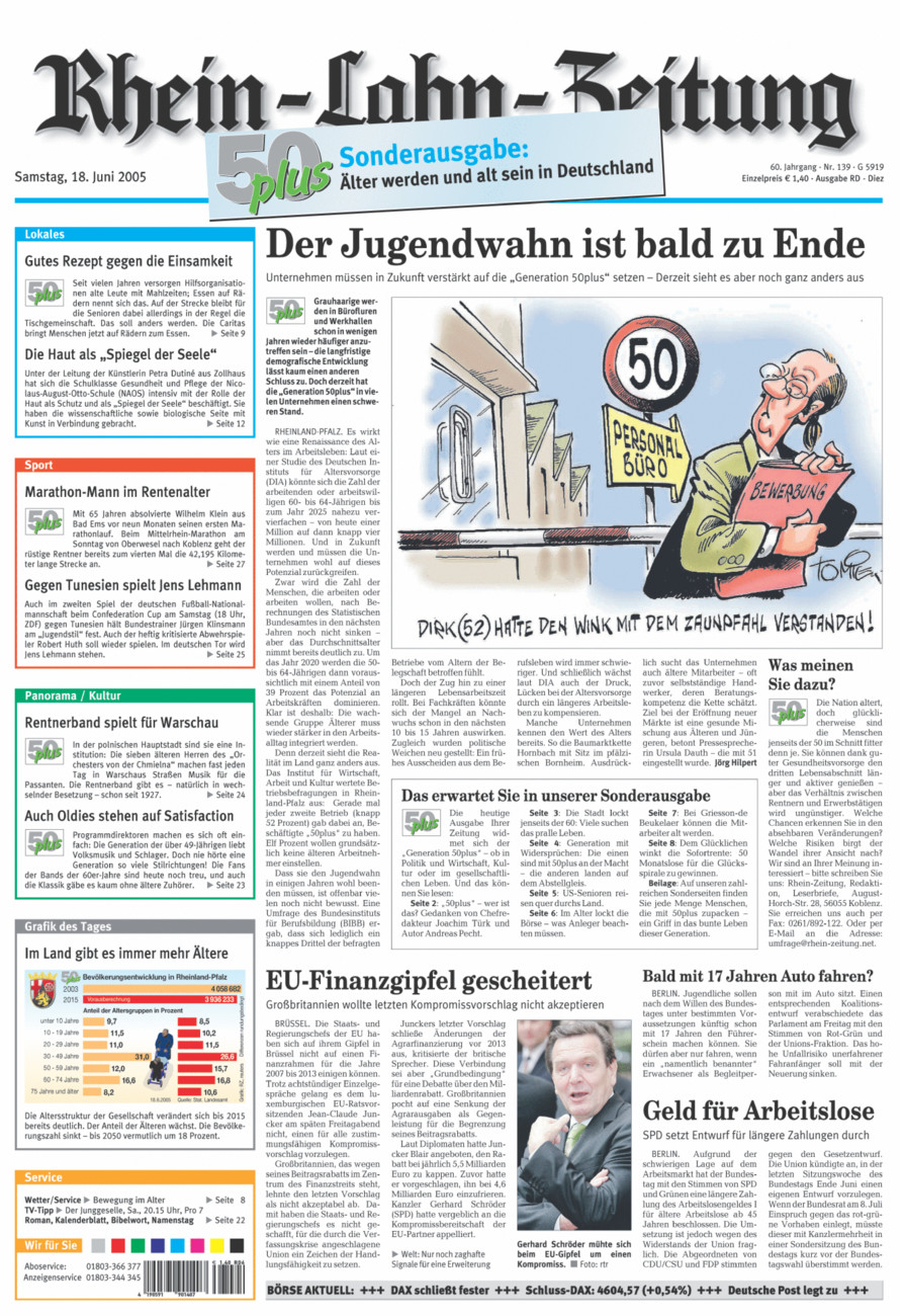 Rhein-Lahn-Zeitung Diez (Archiv) vom Samstag, 18.06.2005