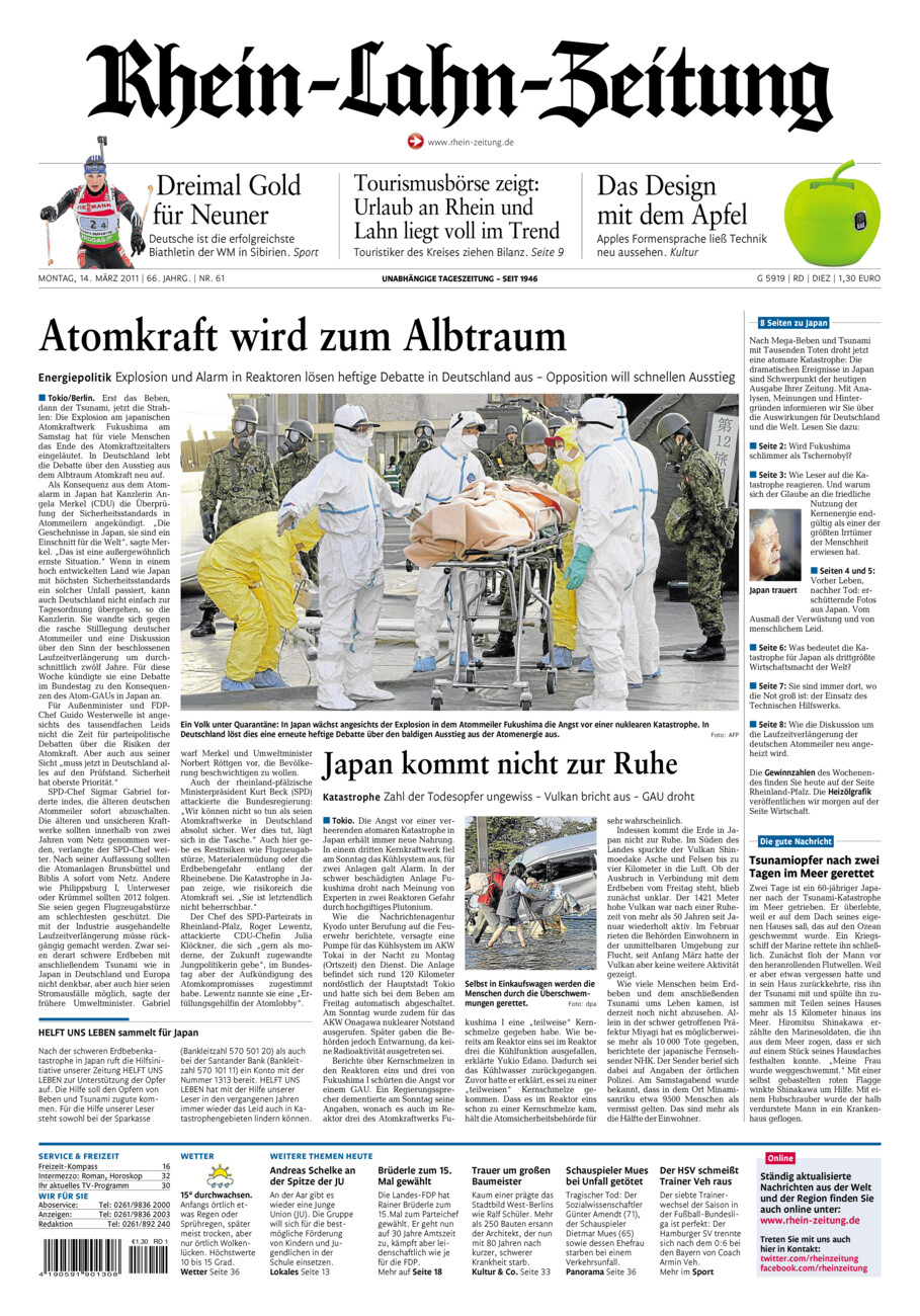 Rhein-Lahn-Zeitung Diez (Archiv) vom Montag, 14.03.2011