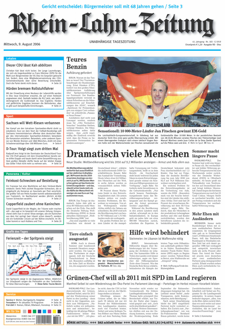 Rhein-Lahn-Zeitung Diez (Archiv) vom Mittwoch, 09.08.2006