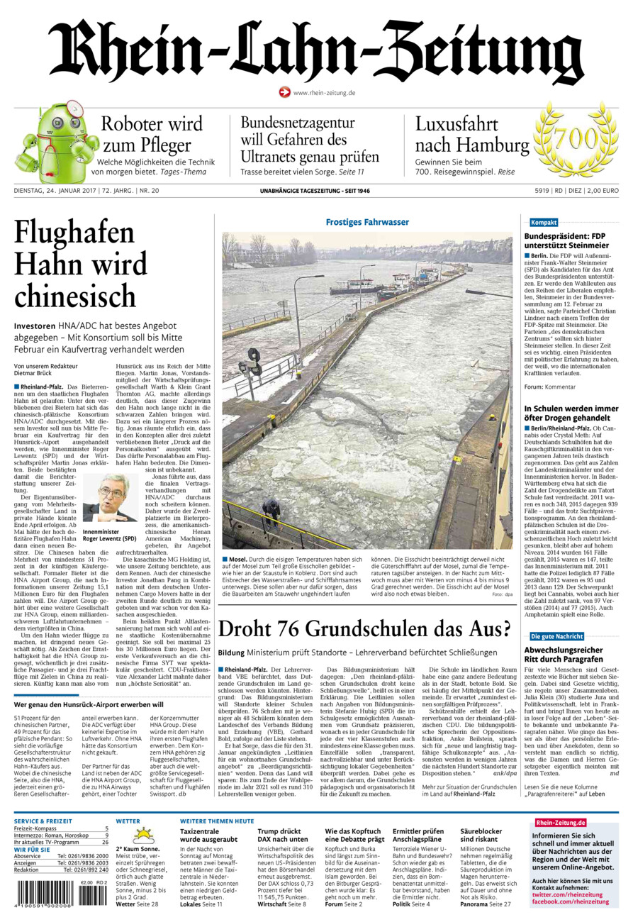 Rhein-Lahn-Zeitung Diez (Archiv) vom Dienstag, 24.01.2017