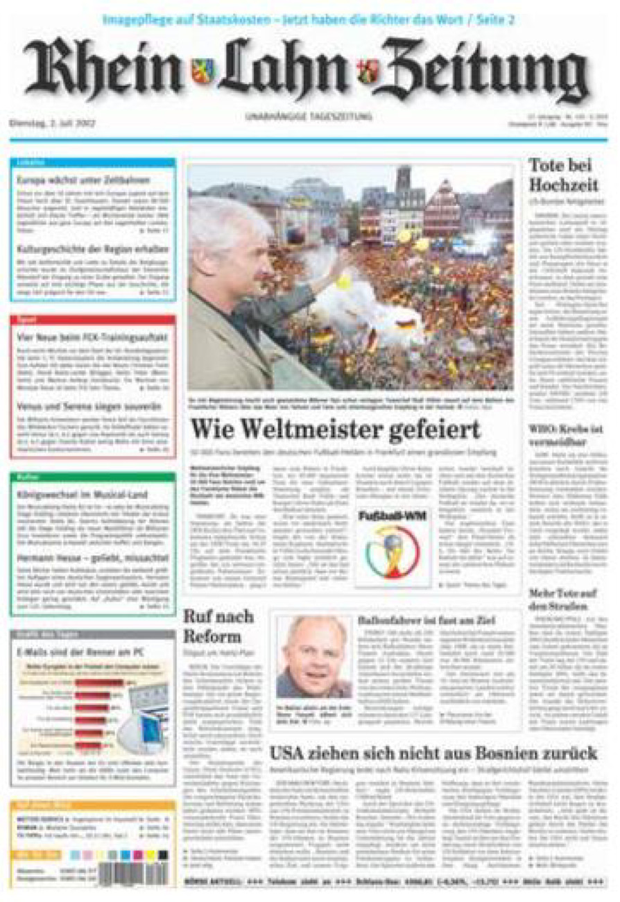 Rhein-Lahn-Zeitung Diez (Archiv) vom Dienstag, 02.07.2002