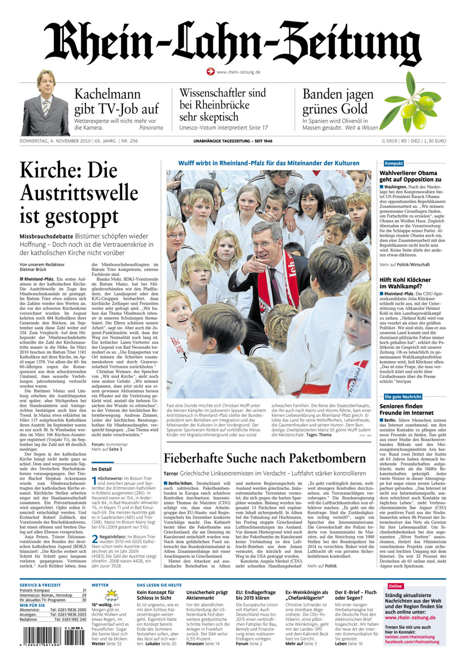 Rhein-Lahn-Zeitung Diez (Archiv) vom Donnerstag, 04.11.2010