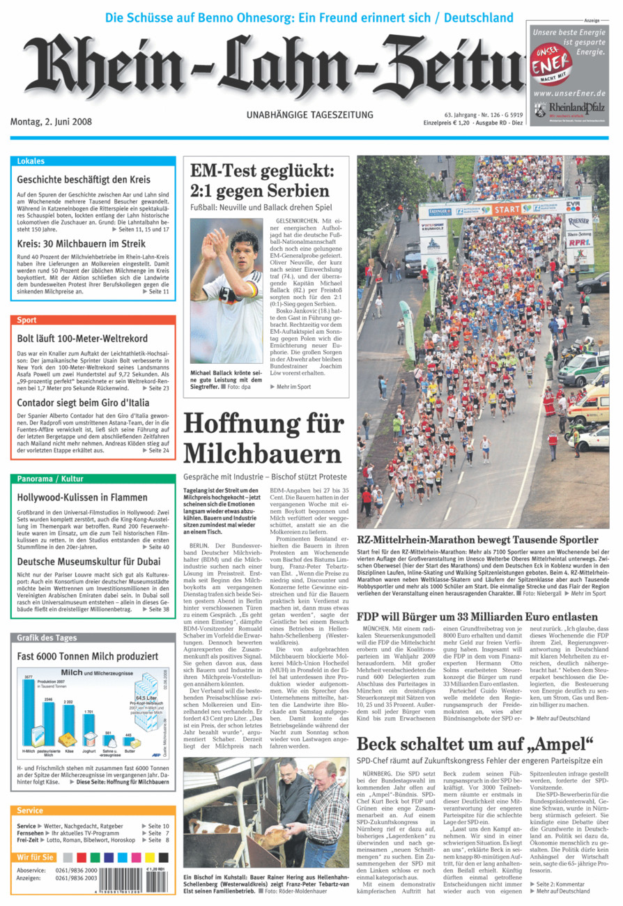 Rhein-Lahn-Zeitung Diez (Archiv) vom Montag, 02.06.2008