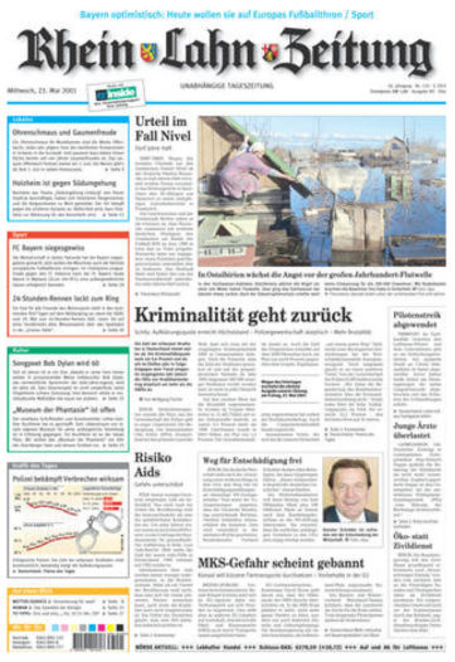 Rhein-Lahn-Zeitung Diez (Archiv) vom Mittwoch, 23.05.2001