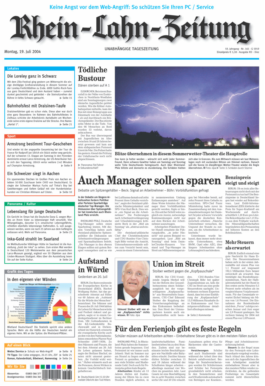Rhein-Lahn-Zeitung Diez (Archiv) vom Montag, 19.07.2004