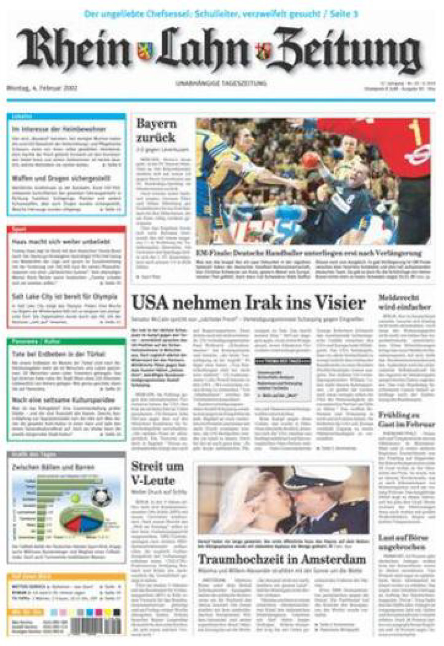 Rhein-Lahn-Zeitung Diez (Archiv) vom Montag, 04.02.2002