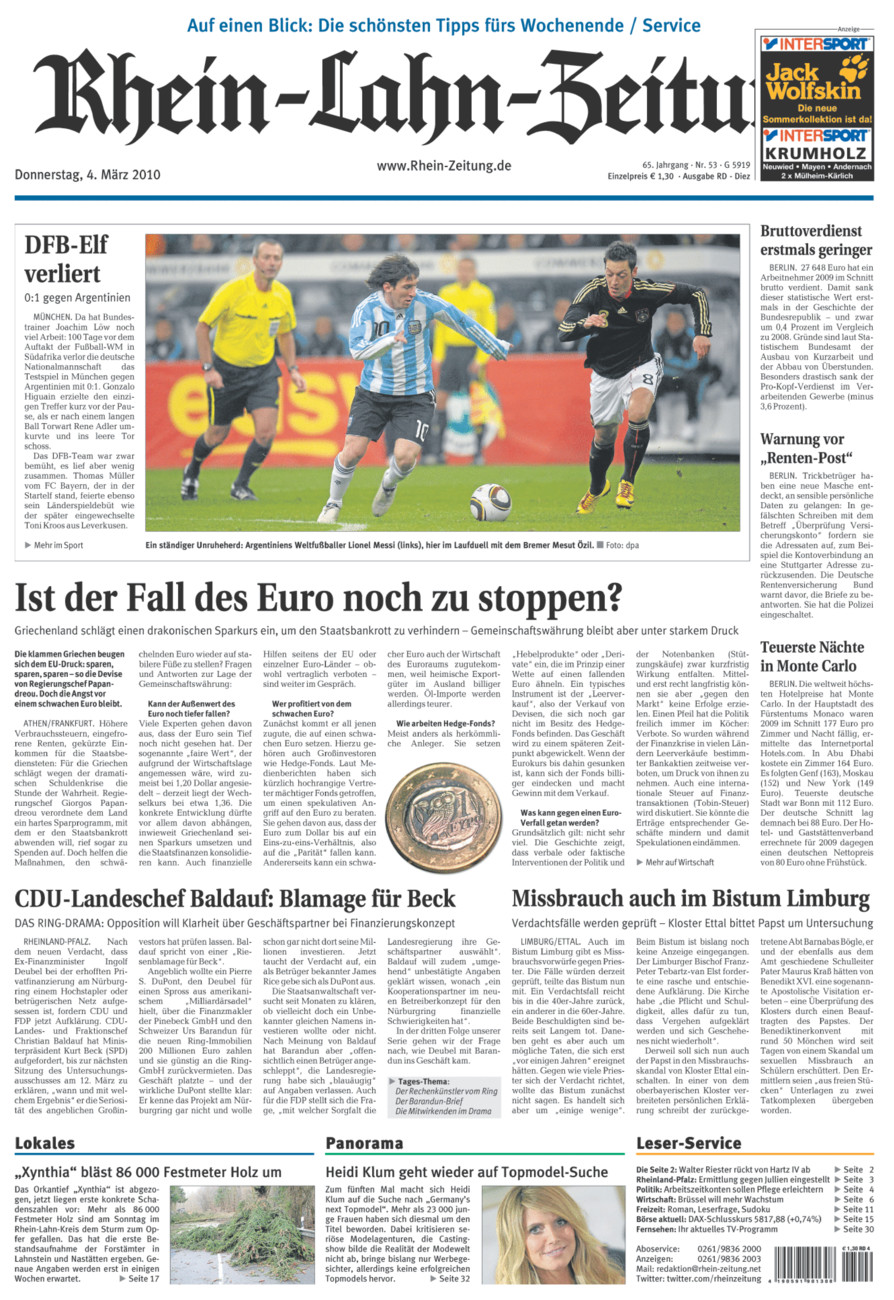 Rhein-Lahn-Zeitung Diez (Archiv) vom Donnerstag, 04.03.2010
