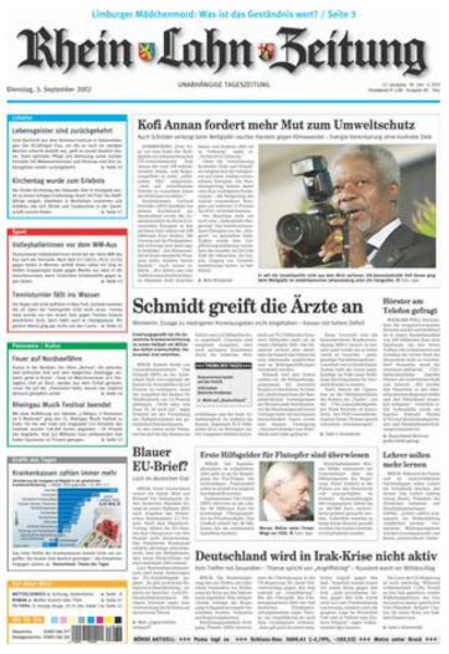 Rhein-Lahn-Zeitung Diez (Archiv) vom Dienstag, 03.09.2002