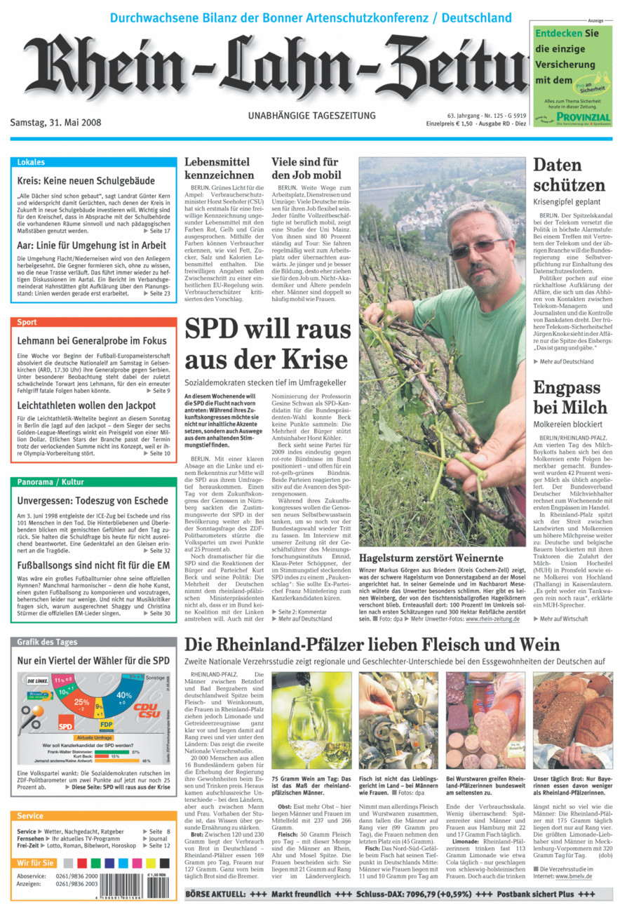 Rhein-Lahn-Zeitung Diez (Archiv) vom Samstag, 31.05.2008