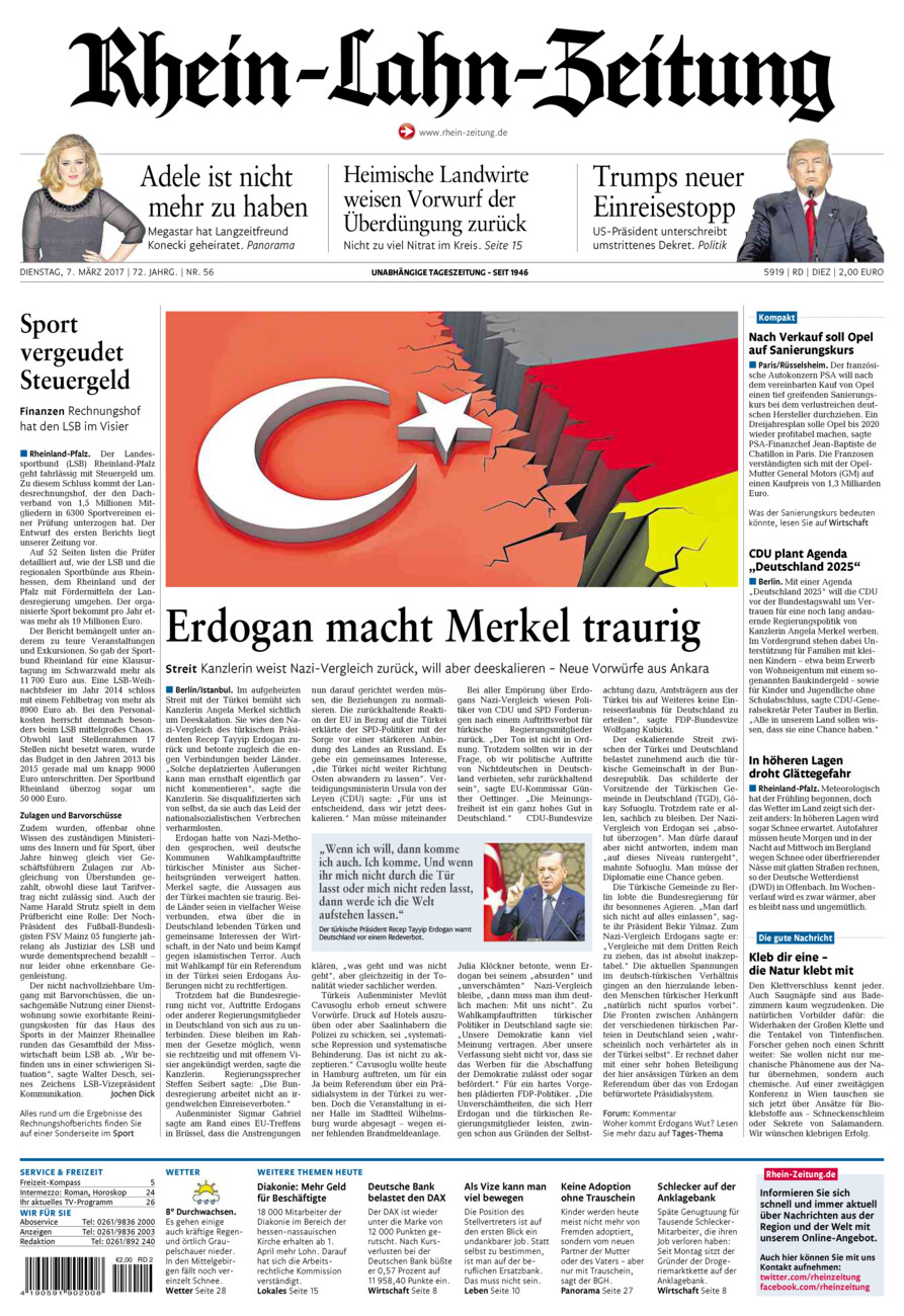 Rhein-Lahn-Zeitung Diez (Archiv) vom Dienstag, 07.03.2017