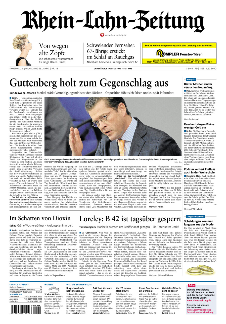 Rhein-Lahn-Zeitung Diez (Archiv) vom Samstag, 22.01.2011