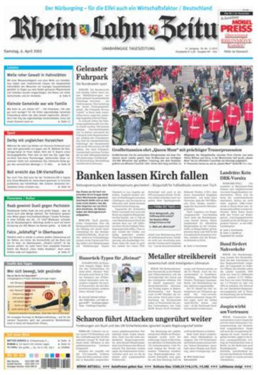 Rhein-Lahn-Zeitung Diez (Archiv) vom Samstag, 06.04.2002