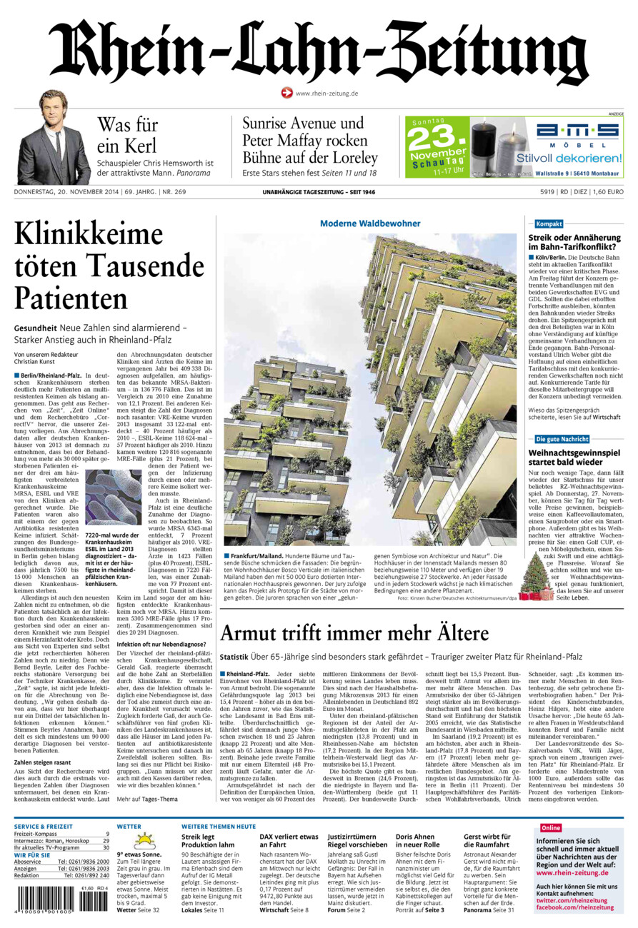 Rhein-Lahn-Zeitung Diez (Archiv) vom Donnerstag, 20.11.2014