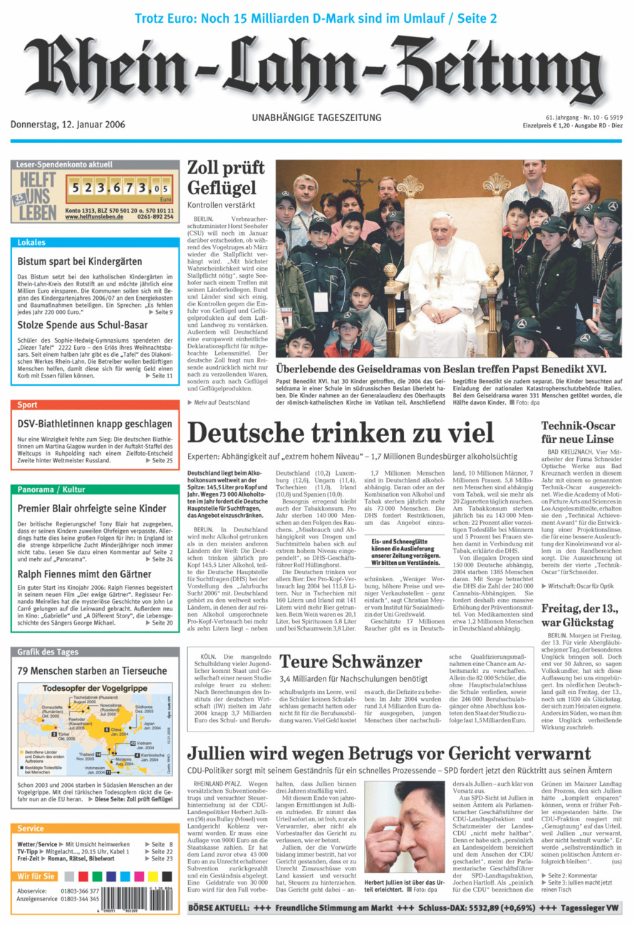 Rhein-Lahn-Zeitung Diez (Archiv) vom Donnerstag, 12.01.2006