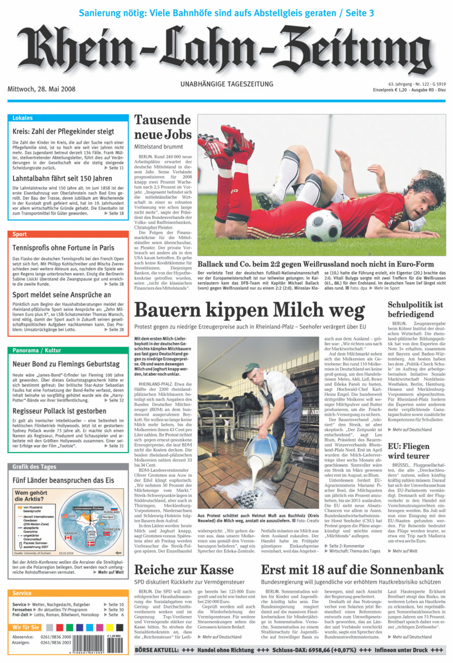 Rhein-Lahn-Zeitung Diez (Archiv) vom Mittwoch, 28.05.2008