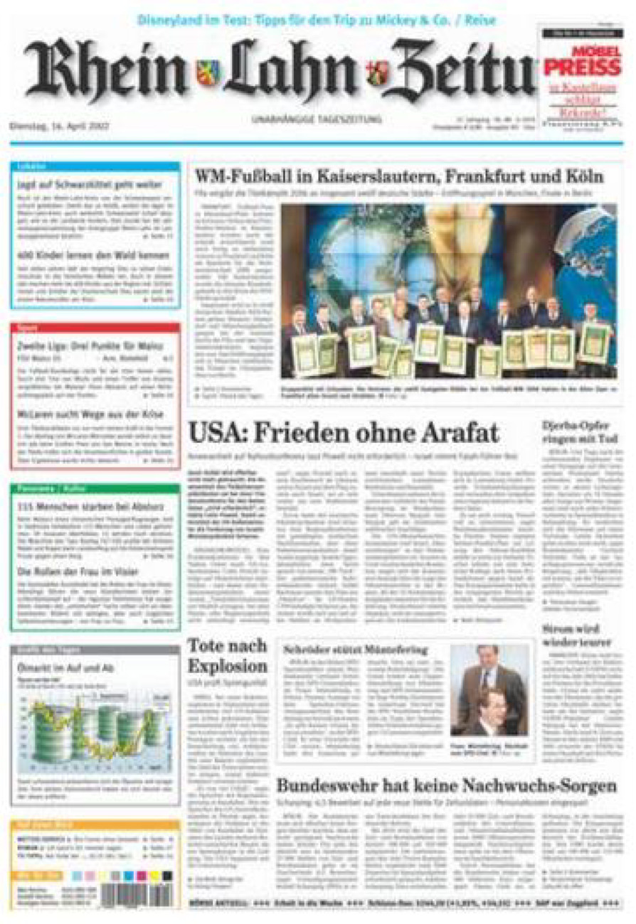 Rhein-Lahn-Zeitung Diez (Archiv) vom Dienstag, 16.04.2002