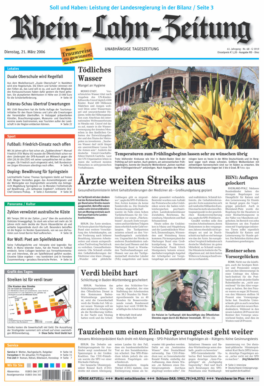 Rhein-Lahn-Zeitung Diez (Archiv) vom Dienstag, 21.03.2006