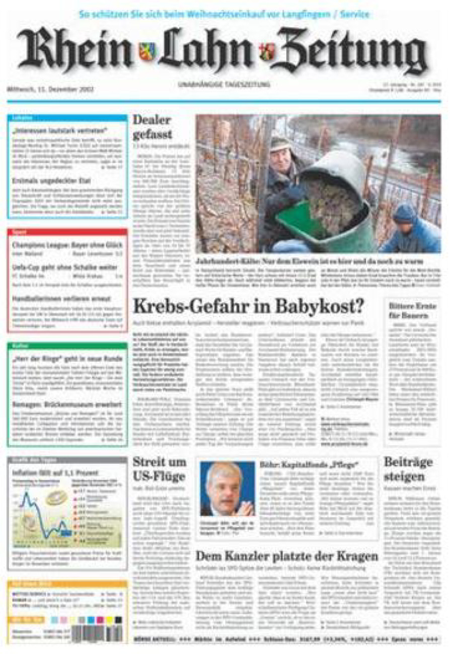 Rhein-Lahn-Zeitung Diez (Archiv) vom Mittwoch, 11.12.2002