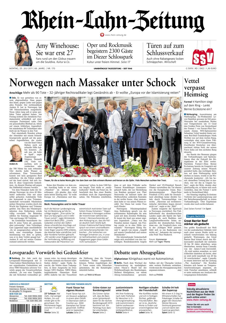 Rhein-Lahn-Zeitung Diez (Archiv) vom Montag, 25.07.2011