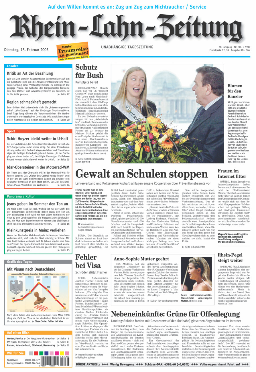 Rhein-Lahn-Zeitung Diez (Archiv) vom Dienstag, 15.02.2005