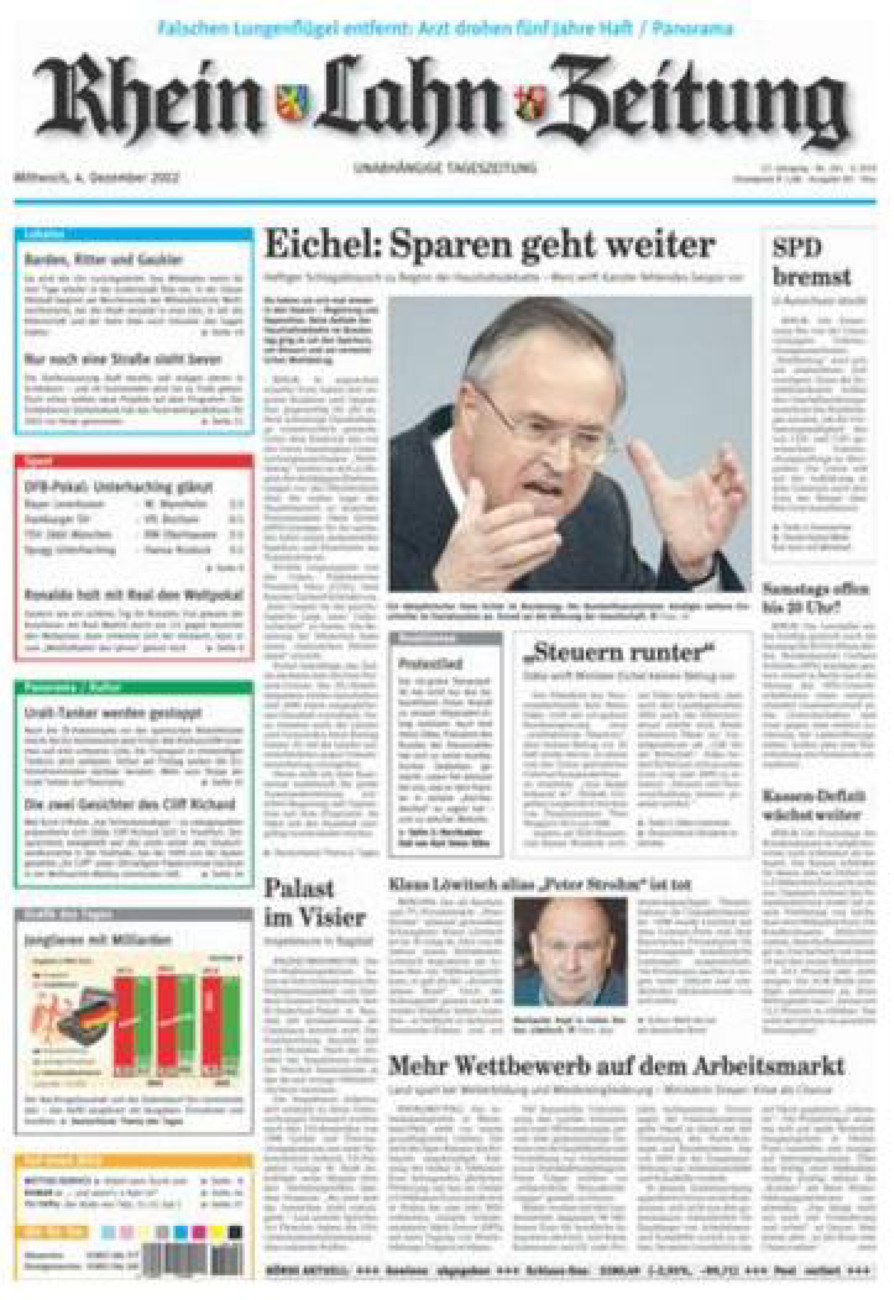 Rhein-Lahn-Zeitung Diez (Archiv) vom Mittwoch, 04.12.2002