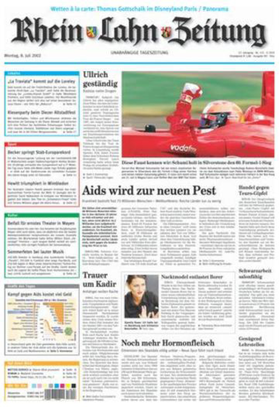 Rhein-Lahn-Zeitung Diez (Archiv) vom Montag, 08.07.2002