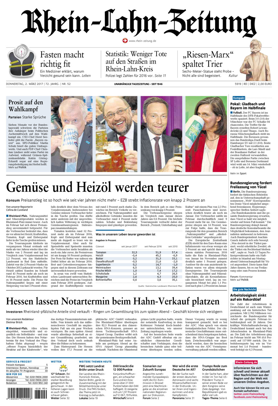 Rhein-Lahn-Zeitung Diez (Archiv) vom Donnerstag, 02.03.2017