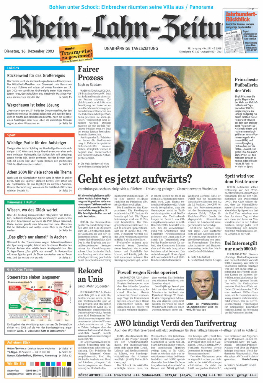 Rhein-Lahn-Zeitung Diez (Archiv) vom Dienstag, 16.12.2003
