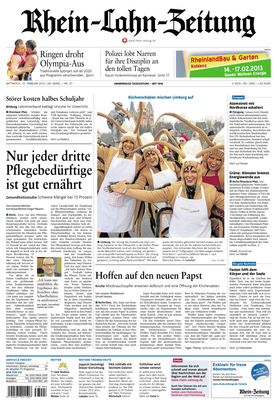 Rhein-Lahn-Zeitung Diez (Archiv) vom Mittwoch, 13.02.2013