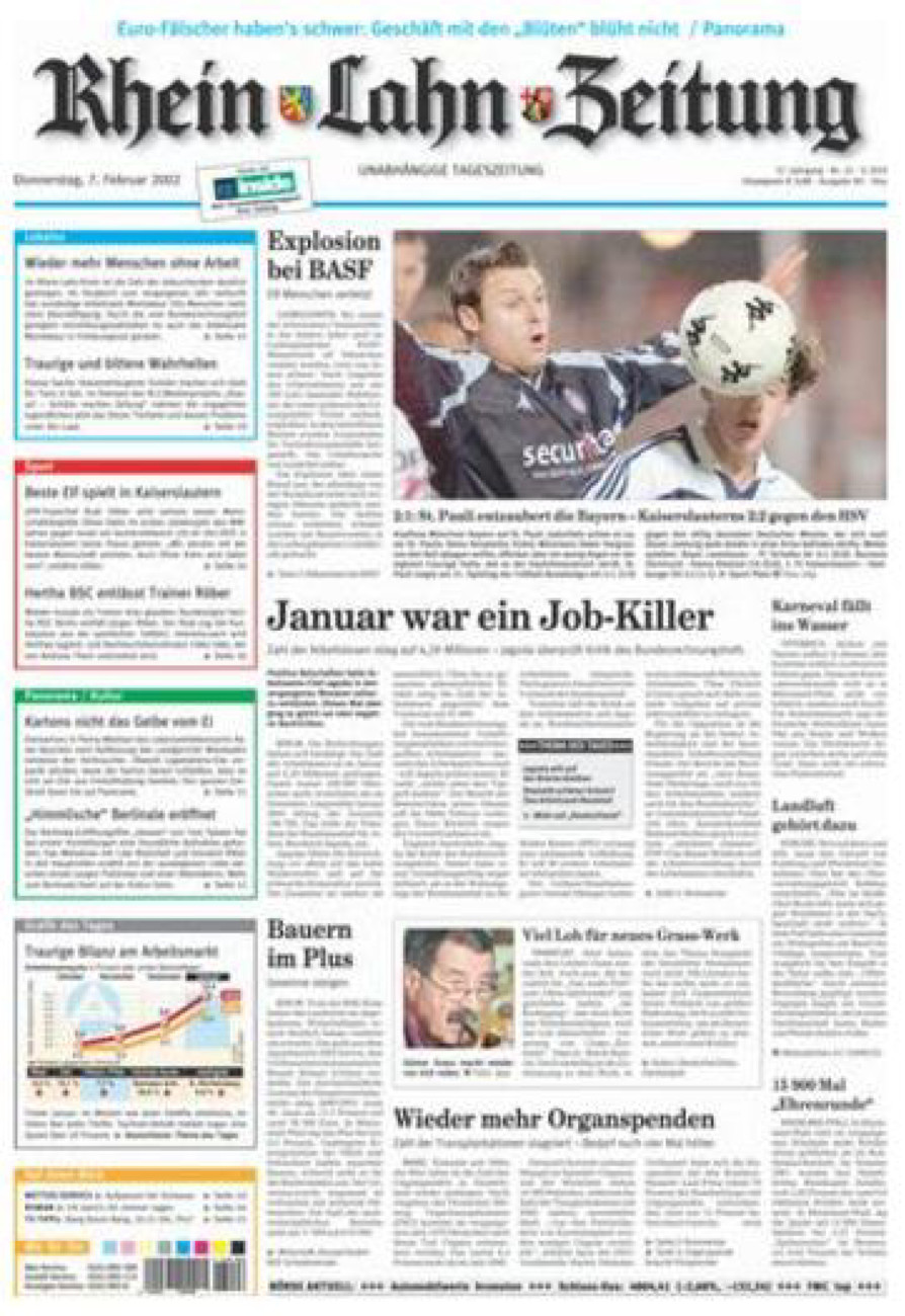 Rhein-Lahn-Zeitung Diez (Archiv) vom Donnerstag, 07.02.2002