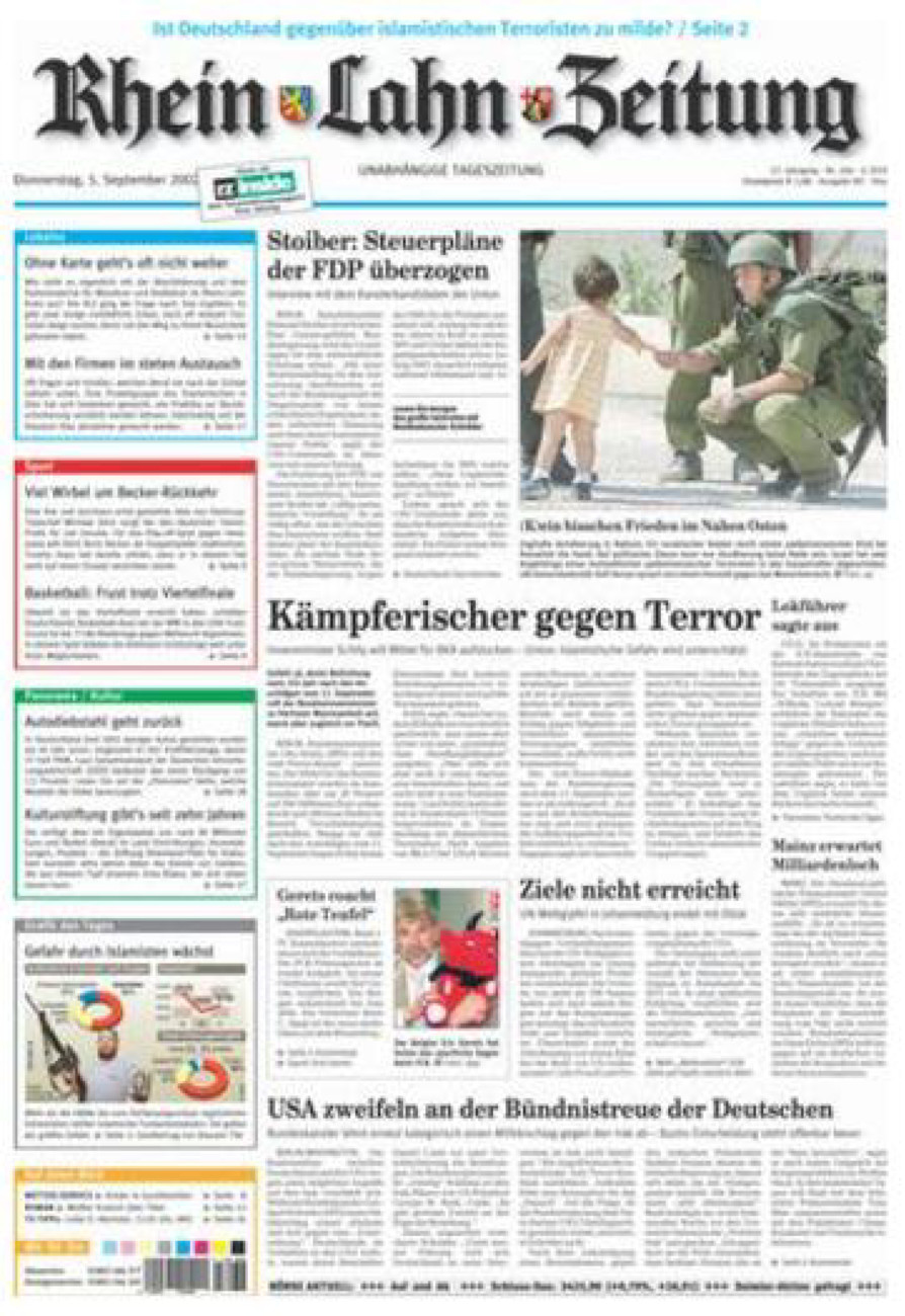 Rhein-Lahn-Zeitung Diez (Archiv) vom Donnerstag, 05.09.2002