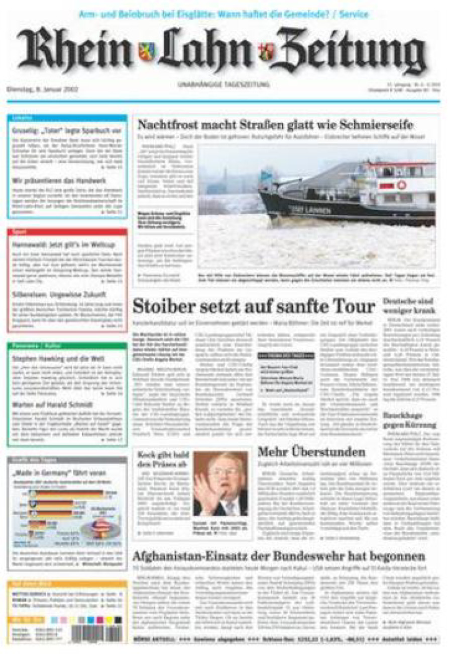 Rhein-Lahn-Zeitung Diez (Archiv) vom Dienstag, 08.01.2002