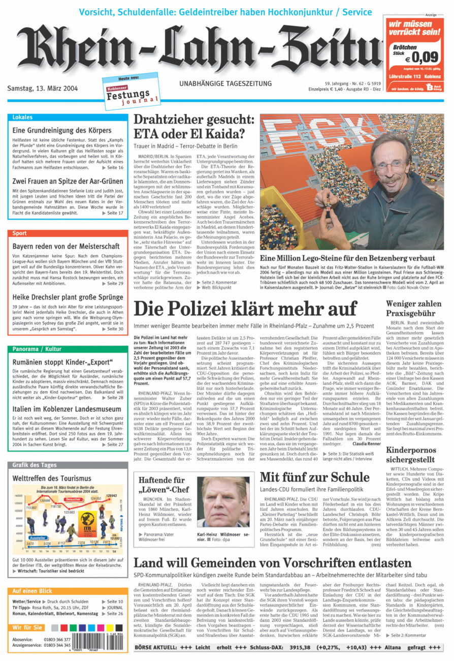 Rhein-Lahn-Zeitung Diez (Archiv) vom Samstag, 13.03.2004